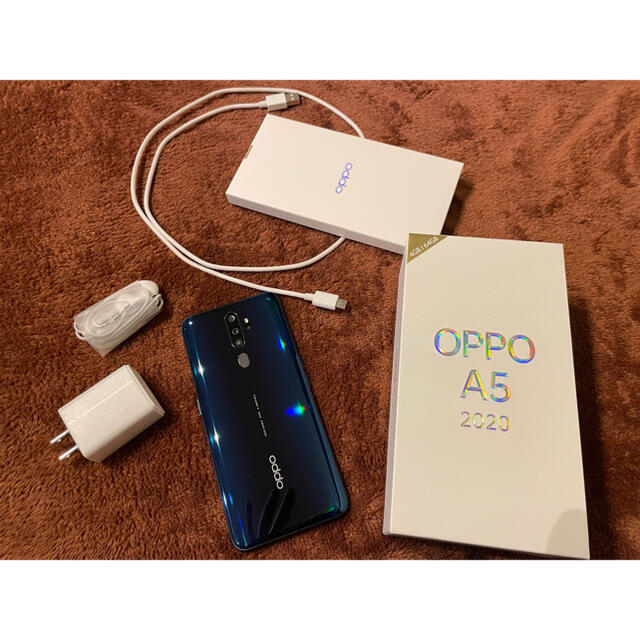 美品!モバイル OPPO A5 2020 グリーン】 - スマートフォン本体