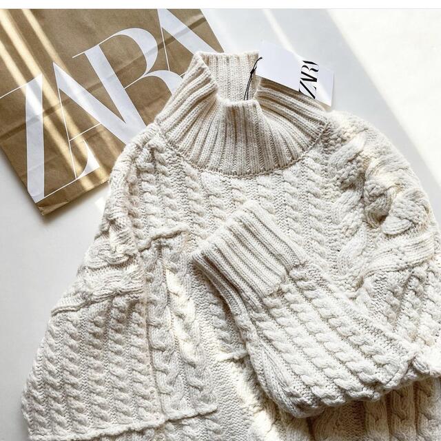 ZARA - 【完売/新品】ZARA ケーブルニットセーター Lの通販 by ZARA - 【完売/新品】ZARA ケーブルニットセーター Lの通販 by