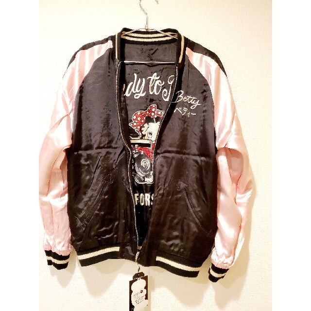 SKULL WORKS×Bettyホットロッド ベティー スカジャンM SKULL WORKS×Bettyホットロッド ベティー スカジャンM