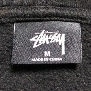 stussy ストゥーシー　花柄　パーカー　刺繍ロゴ　グレー