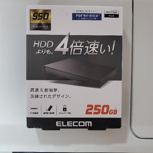 ELECOM ポータブルSSD 250GB ESD-EJ0250GBK