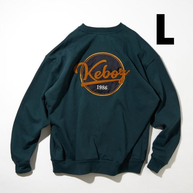 L ネイビー KEBOZ BB LOGO SWEAT HOODIE