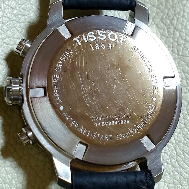 TISSOT(ティソ)の美品 TISSOT ティソ クロノグラフ デイト ホワイト メンズ メンズの時計(腕時計(アナログ))の商品写真