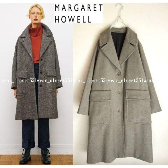 MARGARET HOWELL - 2017美品マーガレットハウエル☆ソフトウール ラグランスリーブコート 2グレー