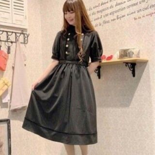 アクシーズファム(axes femme)のほぼ新品axes femmekawiiナポレオンワンピースストライプリボン(ロングワンピース/マキシワンピース)