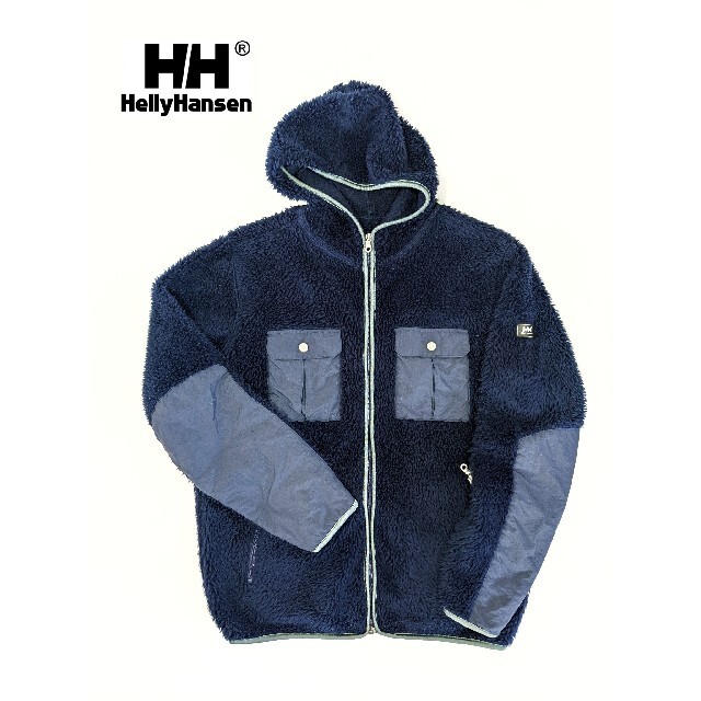 HELLY HANSEN(ヘリーハンセン)のビンテージ Helly Hansen ボアフリースパーカー ネイビー/紺色 メンズのジャケット/アウター(マウンテンパーカー)の商品写真