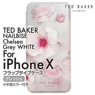 TED BAKER  iPhoneX 新品未使用 携帯ケース 手帳型 ミラー付き