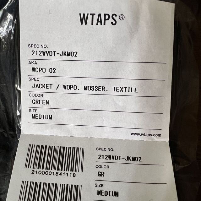 WTAPS 21AW WCPO 02 JACKET GREEN M 2