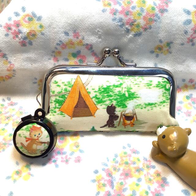 franche lippee(フランシュリッペ)のユキエモン❤️今キャンプ中なの❤️がま口　印鑑ケース ハンドメイドのファッション小物(その他)の商品写真