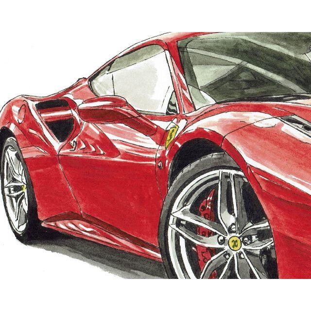 GC-383 Ferrari458/488/F1限定版画サイン額装済作家平右ヱ門 3