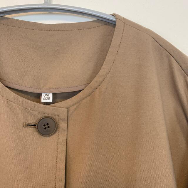 MUJI (無印良品)(ムジルシリョウヒン)の無印良品　MUJI コート　ベージュ レディースのジャケット/アウター(ピーコート)の商品写真