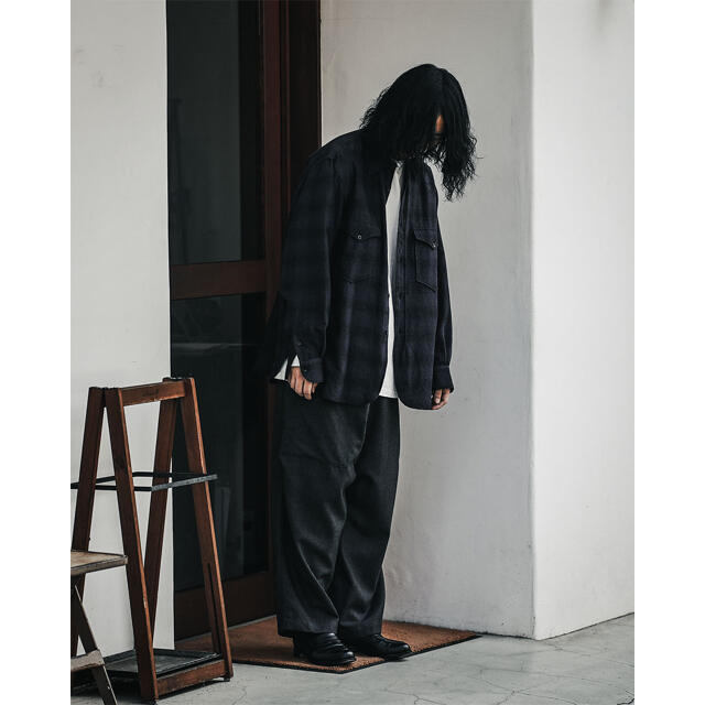 【3】21AW COMOLI コモリ ウール シルクワークシャツ