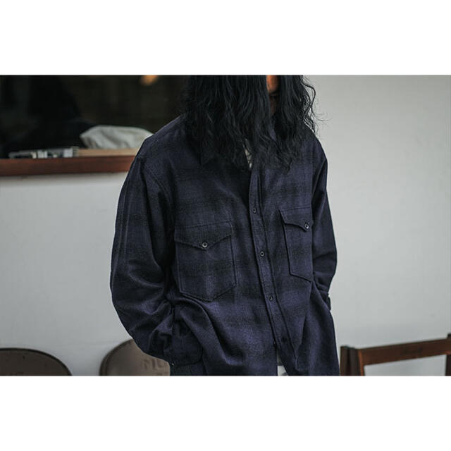 コモリ　ウールシルクワークシャツ　 comoli 21aw 新品