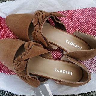 シマムラ(しまむら)のしまむら CLOSSHI リボンセパレートパンプス 未使用タグあり(ハイヒール/パンプス)