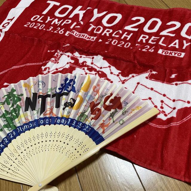 東京オリンピック2020　聖火リレー　TOYOTA 限定応援タオル　扇子