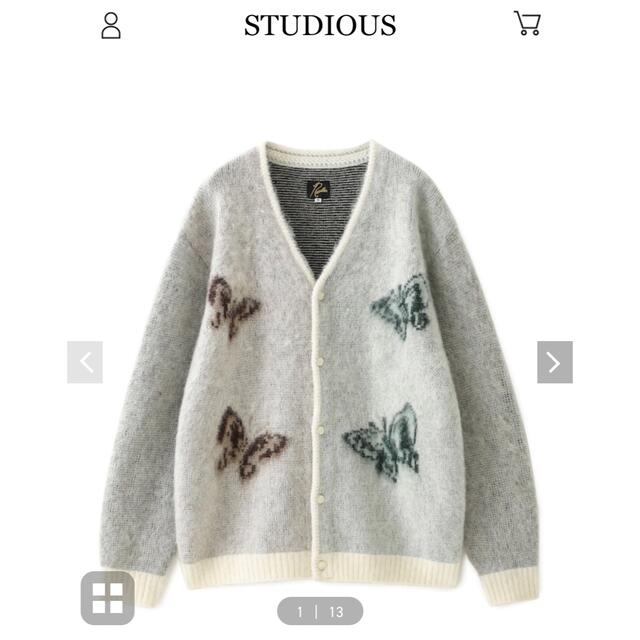 Needles - needles studious別注 モヘアカーディガン アイボリーSの