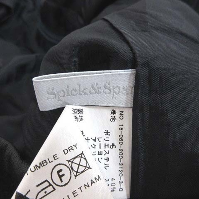 Spick & Span(スピックアンドスパン)のスピック&スパン 台形スカート ツイード ミニ ボーダー 38 黒 ブラック レディースのスカート(ミニスカート)の商品写真