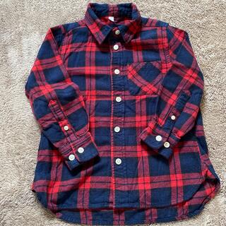 ムジルシリョウヒン(MUJI (無印良品))の無印　赤チェックシャツ　110cm(Tシャツ/カットソー)