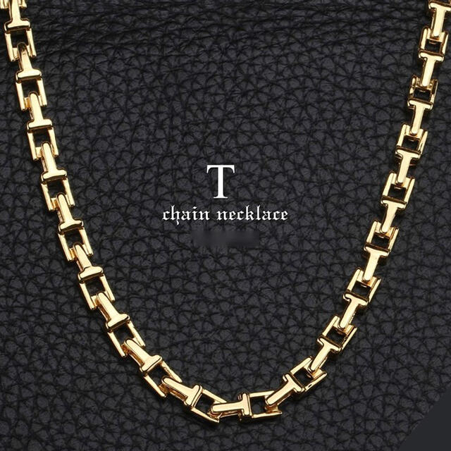 Tiffany & Co. - 18金仕上げ Tチェーンネックレス ゴールド 金 Tiffany & Co. - 18金仕上げ Tチェーンネックレス ゴールド 金