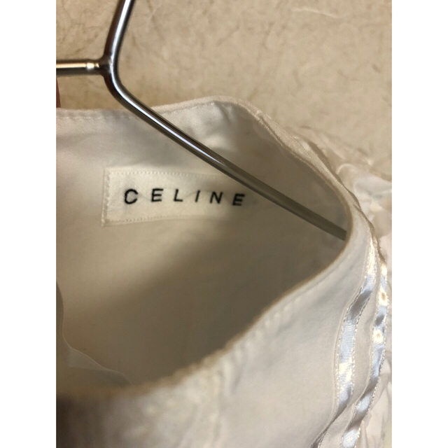 celine(セリーヌ)のSALE⭐︎セリーヌ　ベビードレス　帽子　靴下　スタイ キッズ/ベビー/マタニティのベビー服(~85cm)(ロンパース)の商品写真