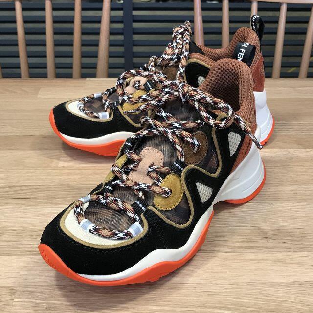 FENDI - 新品未使用 フェンディ ダッドスニーカー トレッキングシューズ オレンジ系 35