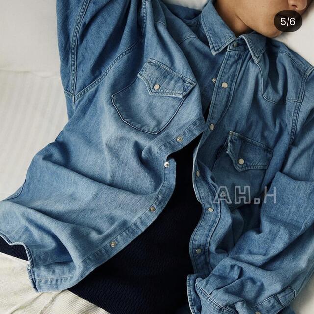 AH.H掲載 BLUE BLUE DENIM WESTERN BIG SHIRT