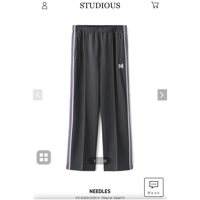 needles studious別注トラックパンツ ストレート ダークグレーS | www