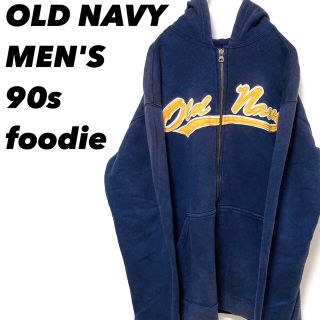 オールドネイビー(Old Navy)のオールドネイビー メンズ 90s ビッグロゴ ジップ パーカー 2XL 古着(パーカー)