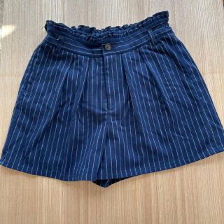 マジェスティックレゴン(MAJESTIC LEGON)のマジェスティックレゴン　ショートパンツ キュロット　ネイビー　ストライプ(キュロット)