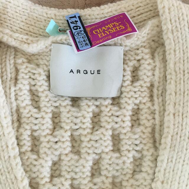 argue wool cable wide cardigan レディースのトップス(カーディガン)の商品写真