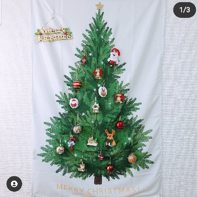 【新品未使用】クリスマスタペストリー ハンドメイドのインテリア/家具(インテリア雑貨)の商品写真