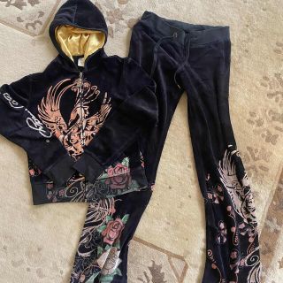 Ed Hardy セットアップ 黒×金