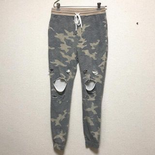 EL WOOD "CAMO SWEAT JOGGER PANTS" ダメージ加工(スウェット)