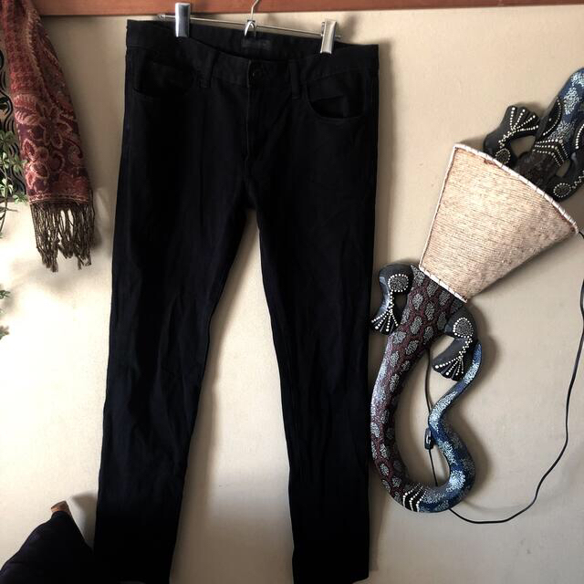 UNIQLO(ユニクロ)の【USED】UNIQLO JEANS 黒スキニーパンツ デニム 32(82cm) メンズのパンツ(デニム/ジーンズ)の商品写真
