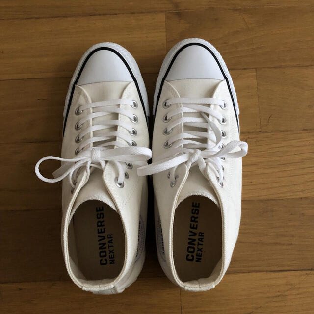 CONVERSE(コンバース)の【新品】 コンバース  ハイカット インヒール ホワイト　24.0cm レディースの靴/シューズ(スニーカー)の商品写真