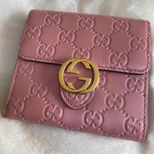 未使用品 GUCCI グッチ ピンク系 キーリング レザー