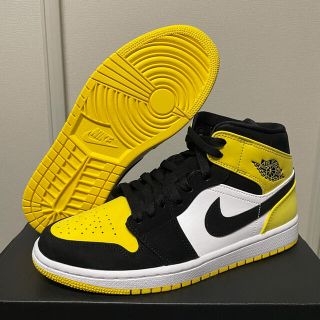 NIKE - NIKE AIR JORDAN 1 MID YELLOW TOE 25.5cmの通販 by ぽんた's ...