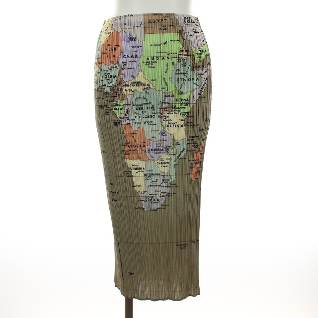 プリーツプリーズ ジュリーマラベル イッセイミヤケ スカート 4 XL グレー レディースのスカート(ロングスカート)の商品写真