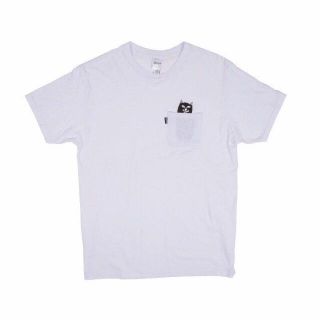 リップンディップ(RIPNDIP)のRIPNDIP Tシャツ M LORD JERMAL POCKET ホワイト(Tシャツ/カットソー(半袖/袖なし))