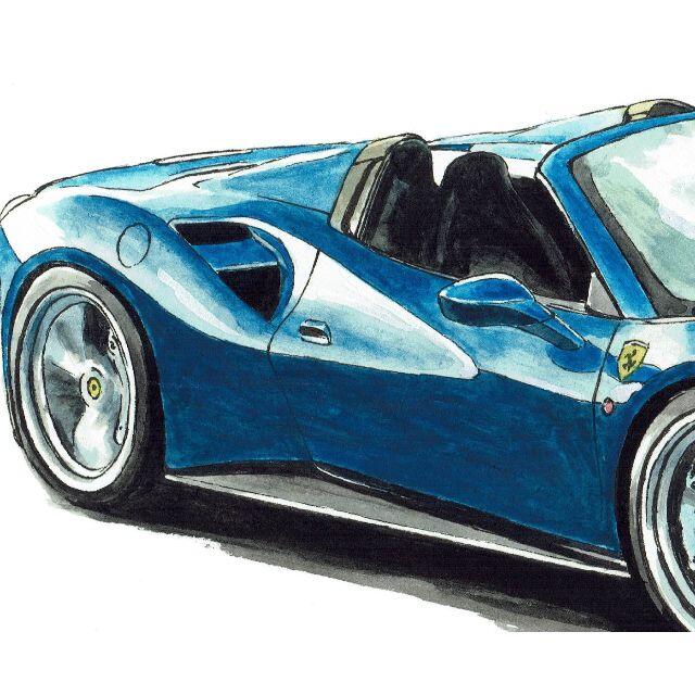 GC-393フェラーリF40/488限定版画サイン額装済作家平右ヱ門 3