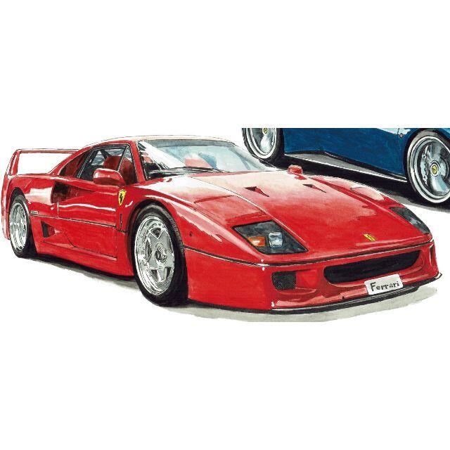 GC-393フェラーリF40/488限定版画サイン額装済作家平右ヱ門 5