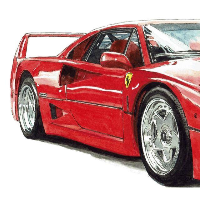 GC-393フェラーリF40/488限定版画サイン額装済作家平右ヱ門 6