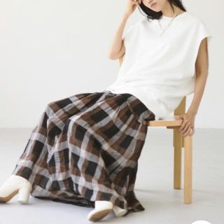 トゥデイフル(TODAYFUL)の【土曜日まで】Todayful Chambray Check Skirt  (ロングスカート)