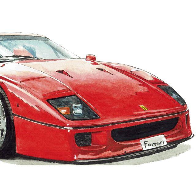 Ferrari(フェラーリ)のGC-395フェラーリF40/F1限定版画サイン額装済作家平右ヱ門 自動車/バイクの自動車(その他)の商品写真