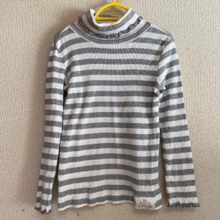 ニシマツヤ(西松屋)の【120】西松屋＊タートルネックカットソー(ボーダー)(Tシャツ/カットソー)