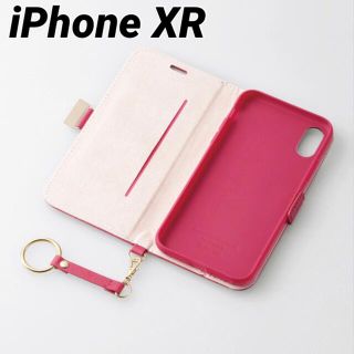 エレコム(ELECOM)のiPhoneXR ケース 手帳型 ディープピンク ソフトレザー カバー Ch(iPhoneケース)