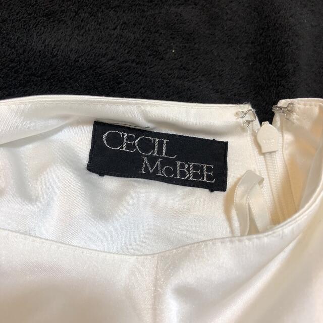 CECIL McBEE(セシルマクビー)の★セシルマクビー★シフォン×サテンフレアスカート レディースのスカート(ひざ丈スカート)の商品写真