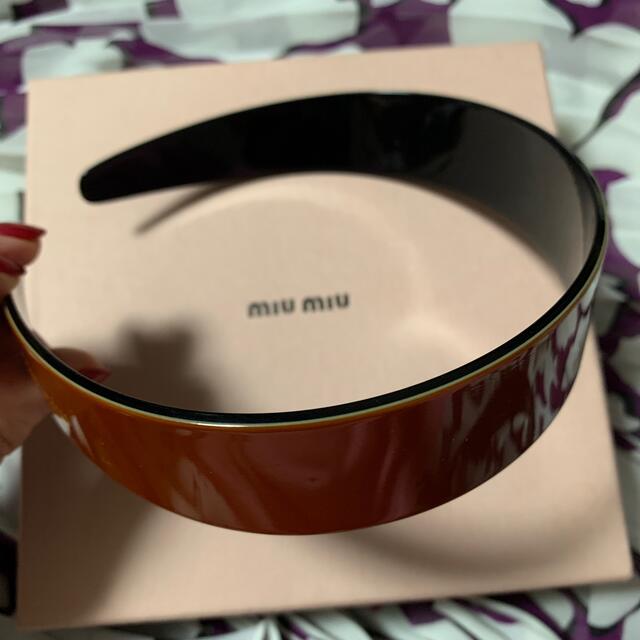 miさま専用⭐︎ミュウミュウ　miumiu　カチューシャ　茶　未使用品