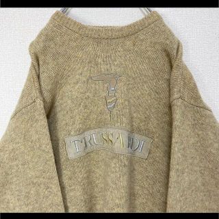 希少　90s イタリア製　トラサルデイ　刺繍ロゴ　レディースL相当