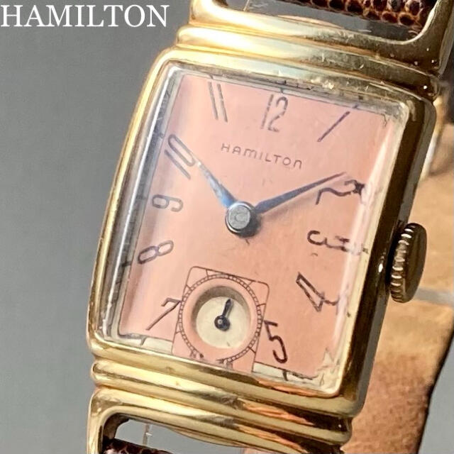 Hamilton(ハミルトン)の【動作良好】ハミルトン アンティーク 腕時計 1940年代 手巻き 長方形 メンズの時計(腕時計(アナログ))の商品写真